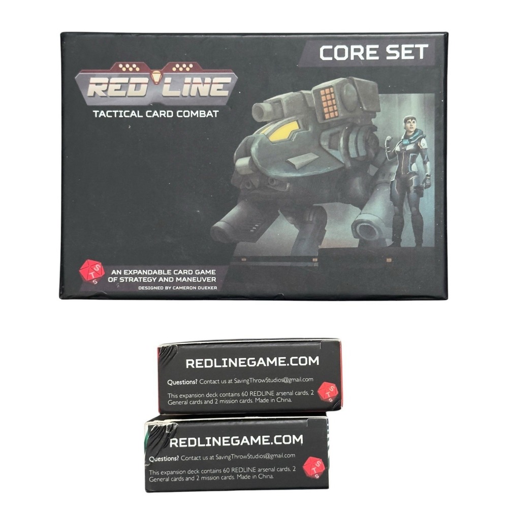 Redline Tactical Card Combat Core Set Lot w Sapper & Siegecraft Expansion Decks - Picture 6 of 8